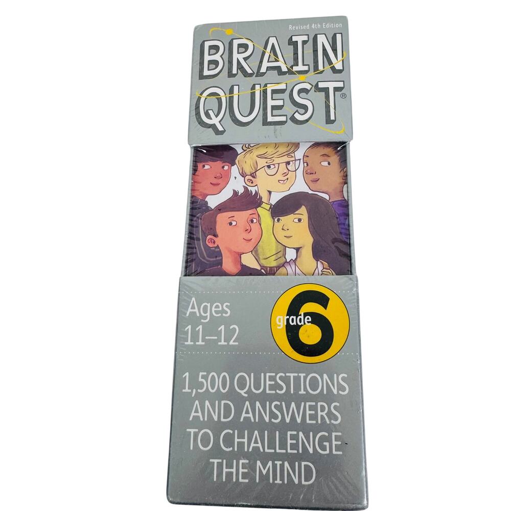 5 for $25|‎ Brain Quest Revised 4th Edition Ages 11-12 Grade 6 Sealed new